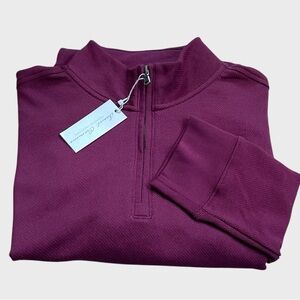 Daniel Cremieux Signature Men’s Honeycomb Quarter-Zip Pullover – Size L NWT